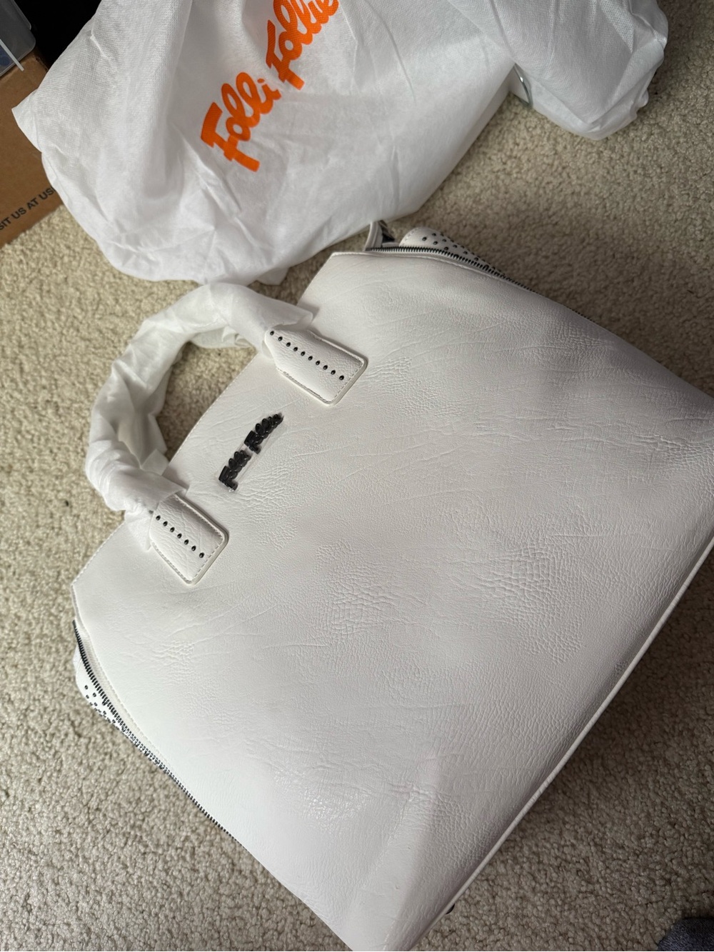 Folli Follie White Satchel Handbag